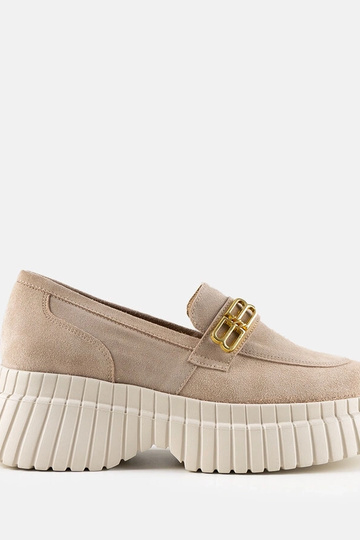 Zapatos de ante beige con plataforma Karino 2