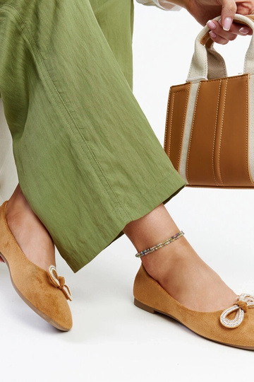 Bailarinas marrones con lazo Gaillou 2