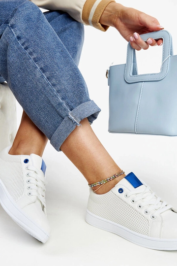 Zapatillas blancas de piel ecológica Semret