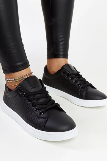 Zapatillas negras de piel ecológica Semret