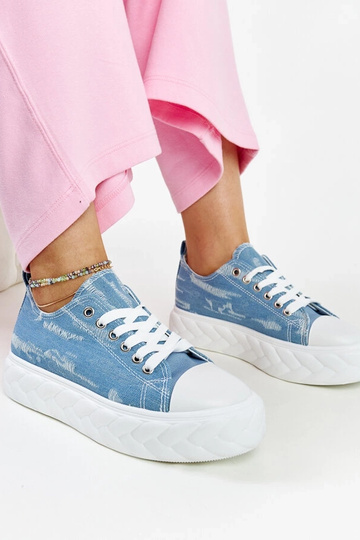 Zapatillas de plataforma alta azules Almaz