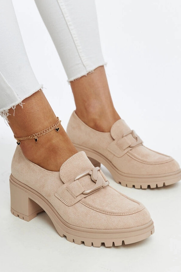Botines beige con plantilla de piel Vinceza - ante