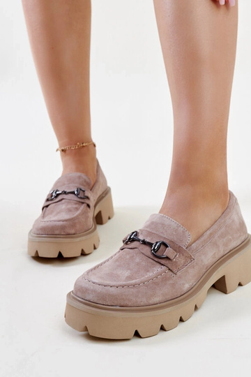 Mocasines de piel beige... 2