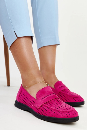 Mocasines de ante rosa...