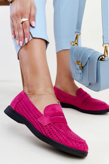 Mocasines de ante rosa oscuro Vinceza 2