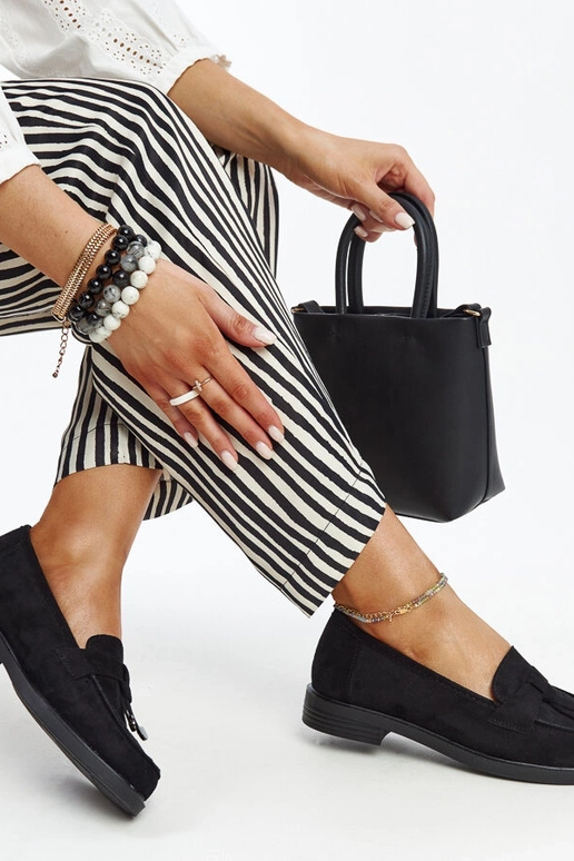 Mocasines de ante negro de Vinceza