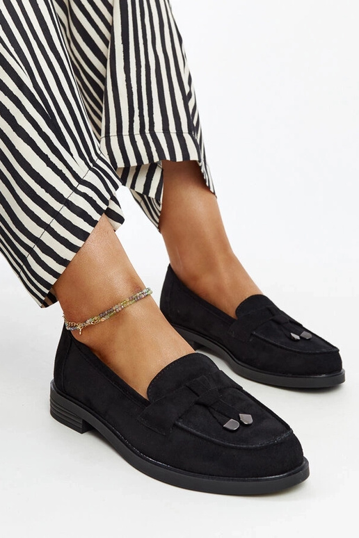 Mocasines de ante negro de Vinceza