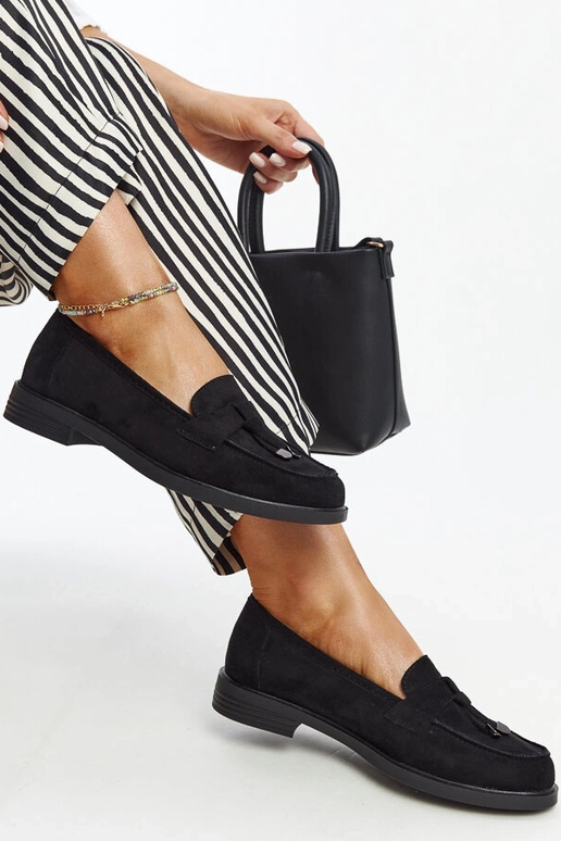 Mocasines de ante negro de Vinceza