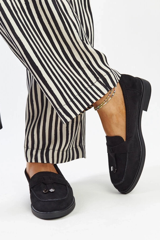 Mocasines de ante negro de Vinceza