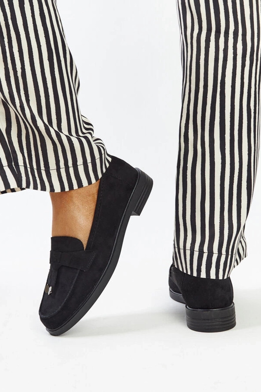 Mocasines de ante negro de Vinceza