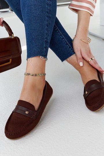 Mocasines de tela marrón Fombio 2