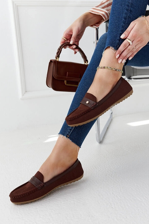 Mocasines de tela marrón Fombio