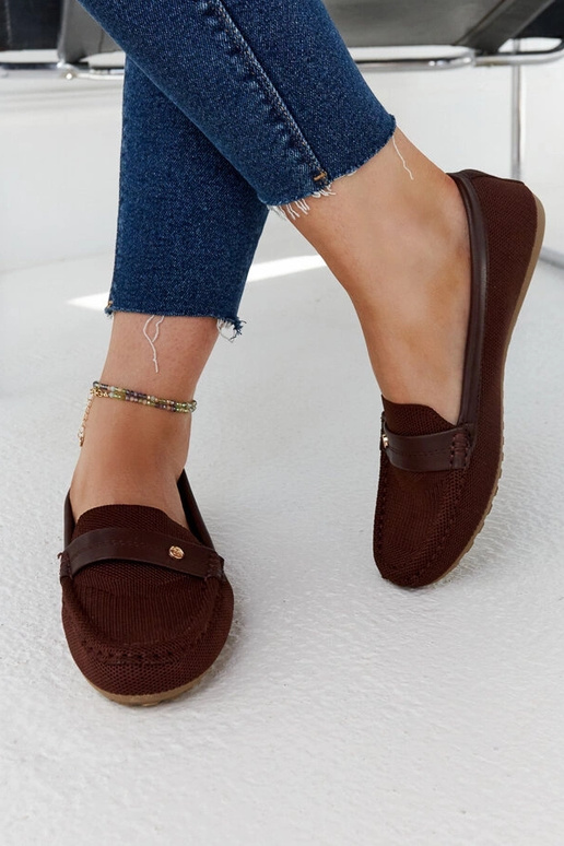 Mocasines de tela marrón Fombio