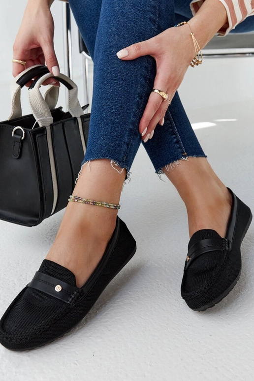 Mocasines de tela negros Fombio