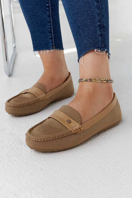 Mocasines de tela beige Fombio