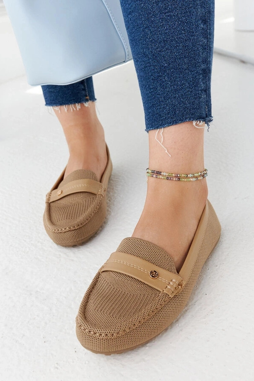 Mocasines de tela beige Fombio