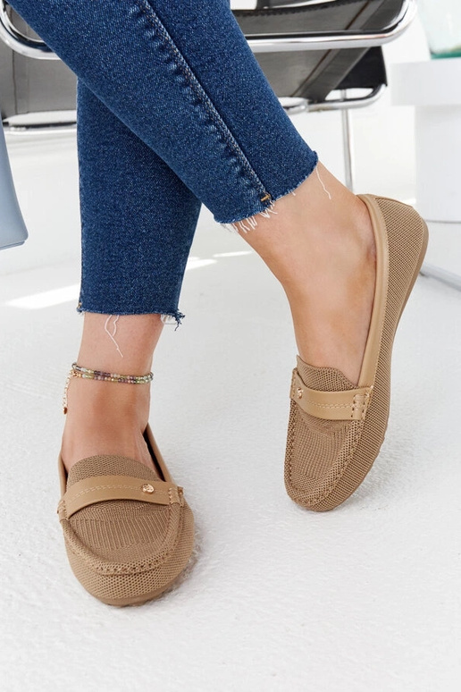 Mocasines de tela beige Fombio