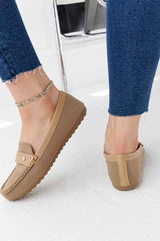 Mocasines de tela beige Fombio