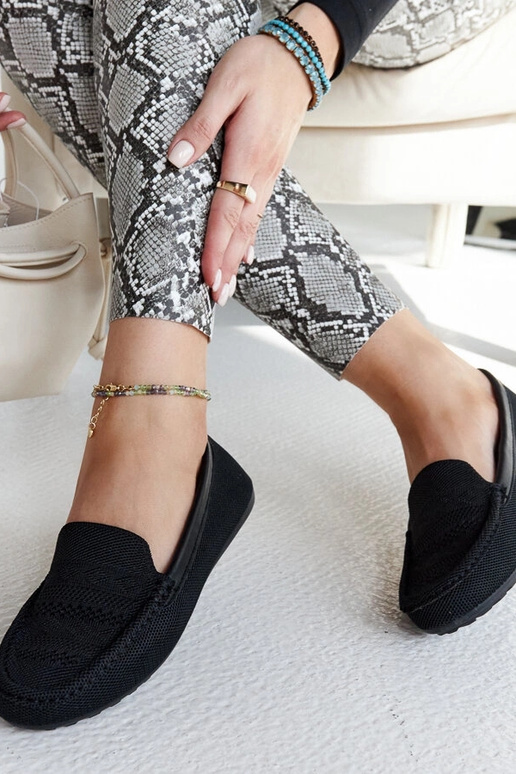 Mocasines de tejido Fiammetta negros