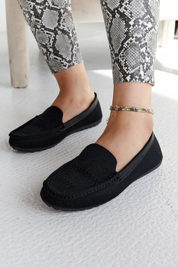 Mocasines de tejido Fiammetta negros 2