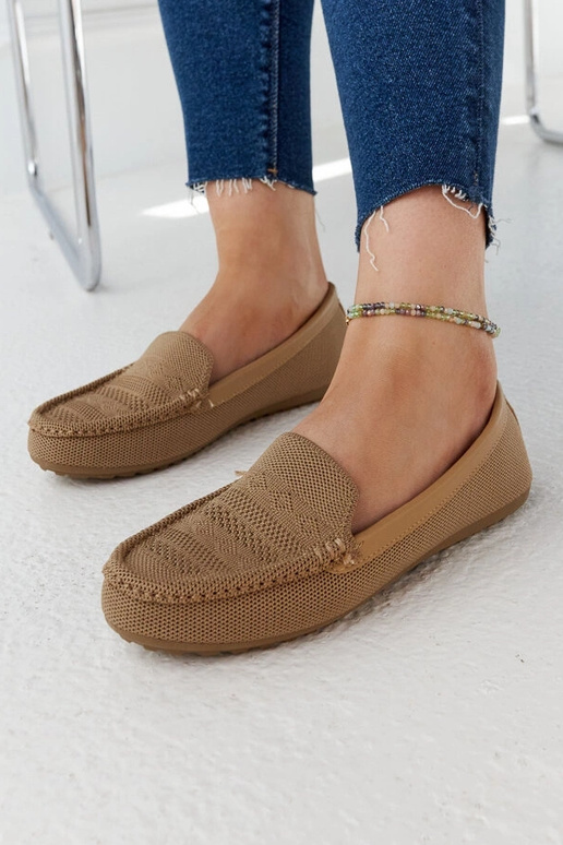 Mocasines de tejido beige Fiammetta