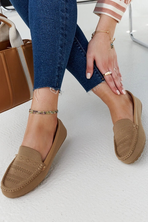 Mocasines de tejido beige Fiammetta