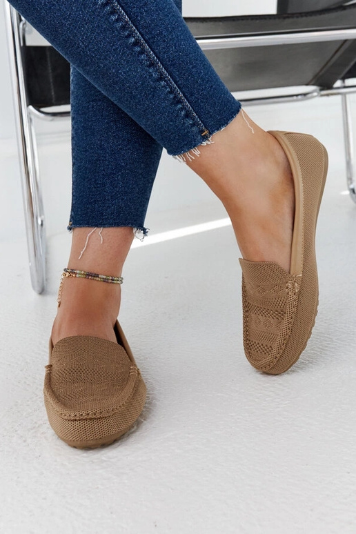 Mocasines de tejido beige Fiammetta