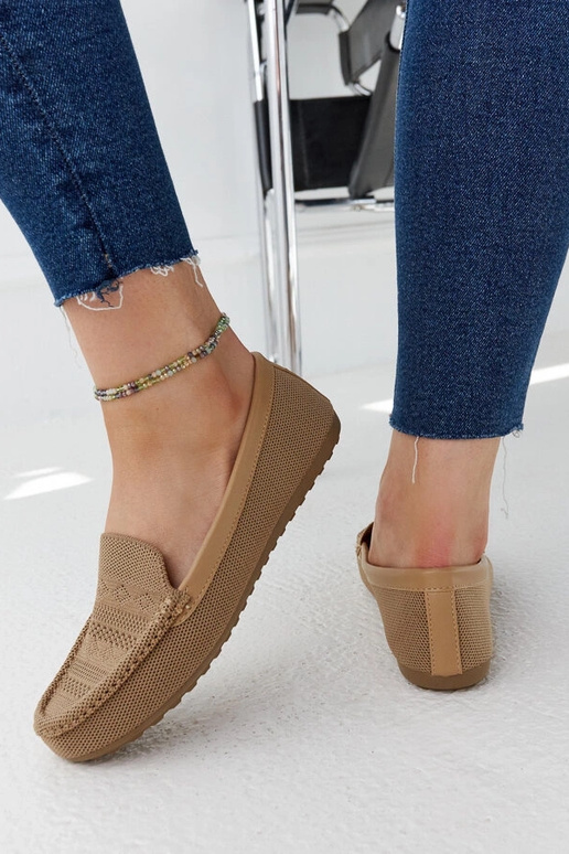 Mocasines de tejido beige Fiammetta