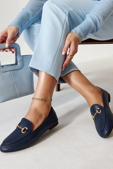 Mocasines azul marino con... 2