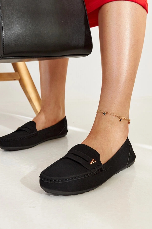 Mocasines negros con acabado mate de...