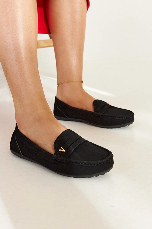 Mocasines negros con acabado mate de...