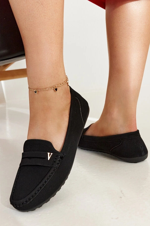 Mocasines negros con acabado mate de...