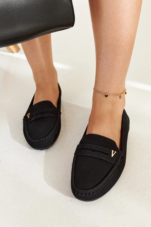 Mocasines negros con acabado mate de...