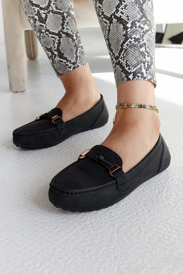 Mocasines Scafati negros con acabado mate