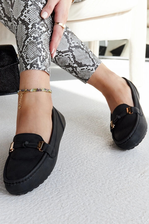 Mocasines Scafati negros con acabado...