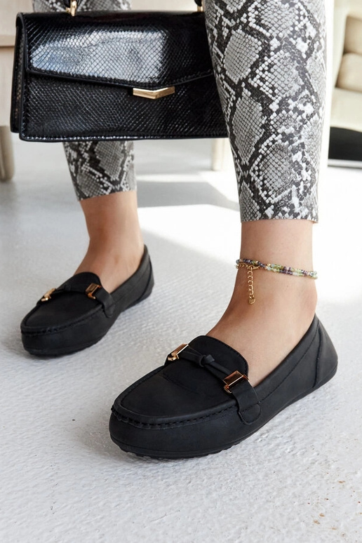 Mocasines Scafati negros con acabado...