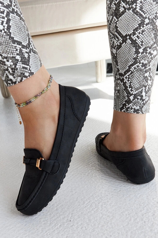 Mocasines Scafati negros con acabado...