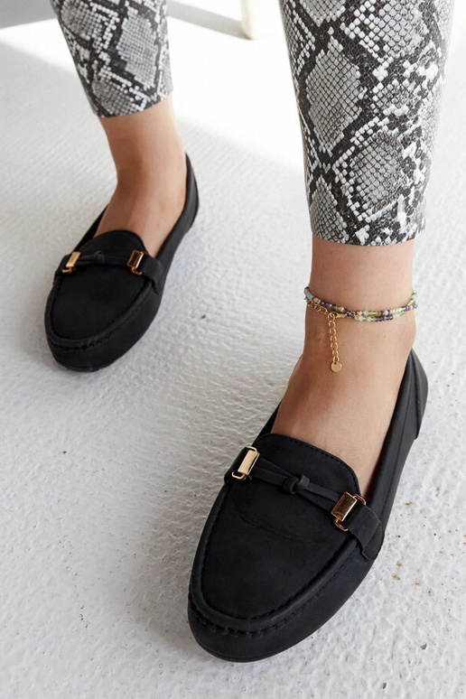 Mocasines Scafati negros con acabado...