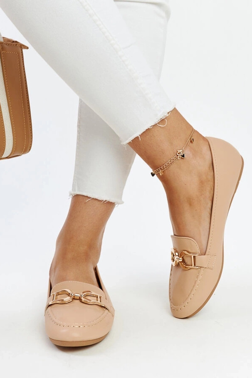 Mocasines beige con hebilla Najla