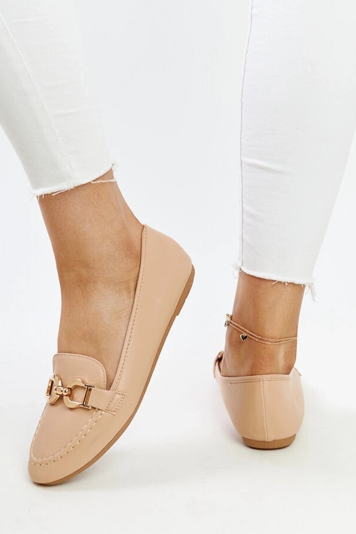 Mocasines beige con hebilla Najla