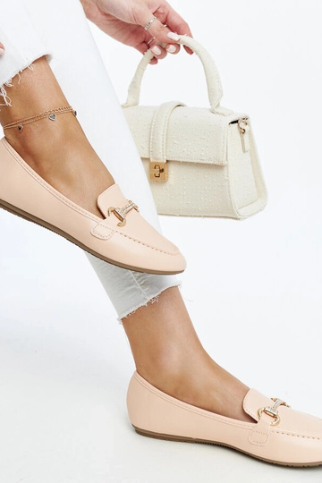 Mocasines beige con hebilla decorativa Paddy 2
