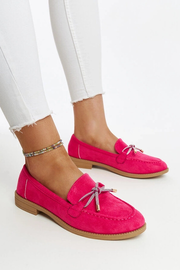 Mocasines rosa oscuro con lazo decorativo Endike 2