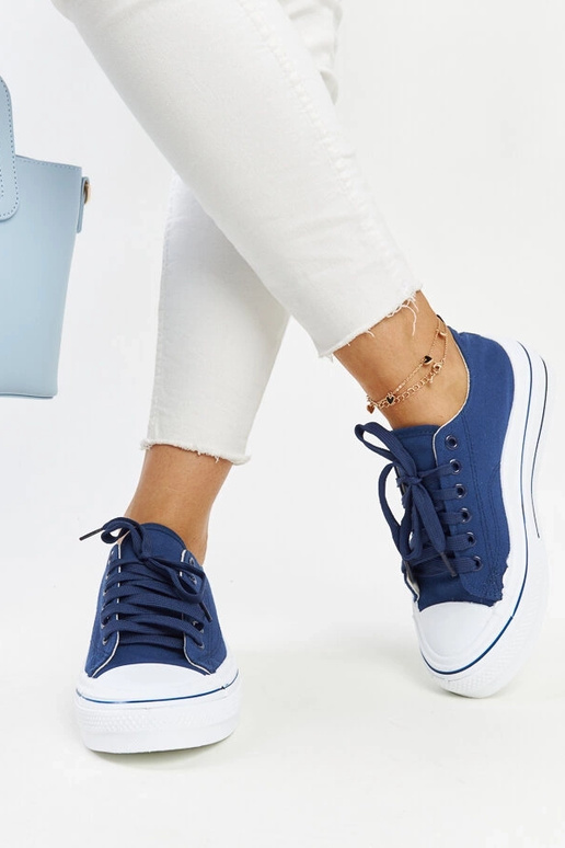 Zapatillas de plataforma azul marino...