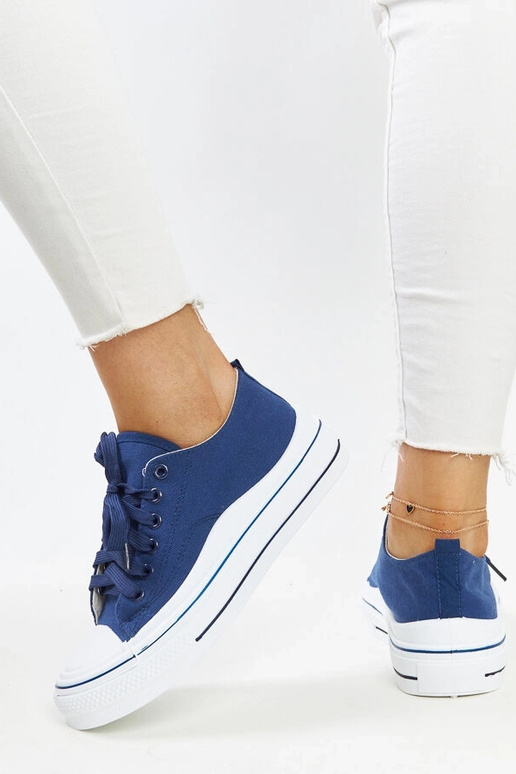 Zapatillas de plataforma azul marino...