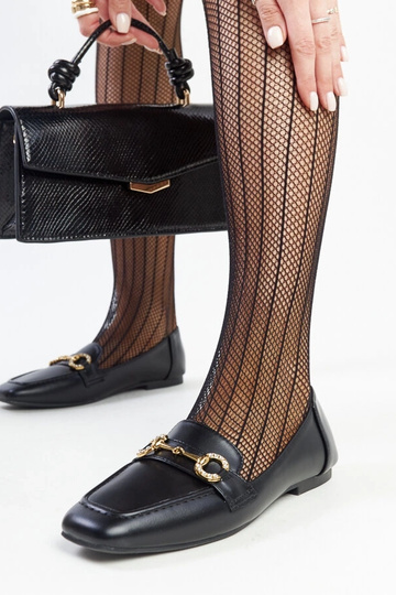 Mocasines negros con hebilla Areebah 2