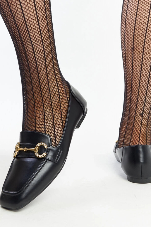 Mocasines negros con hebilla Areebah