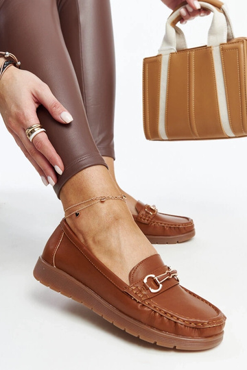 Mocasines con hebilla marrón Anisah