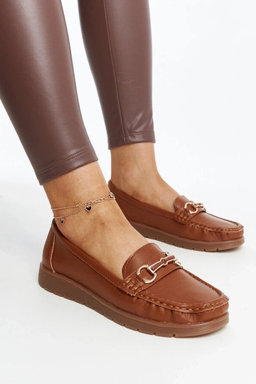 Mocasines con hebilla marrón Anisah 2