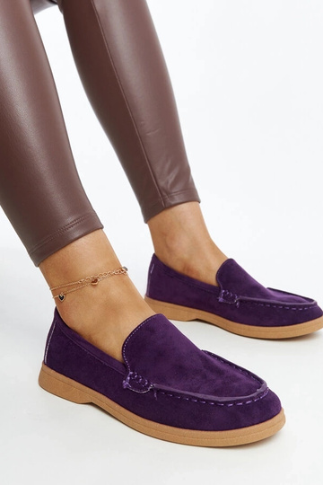 Zapatos Rumay de ante morado 2