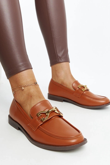 Mocasines con hebilla Lea en color marrón 2